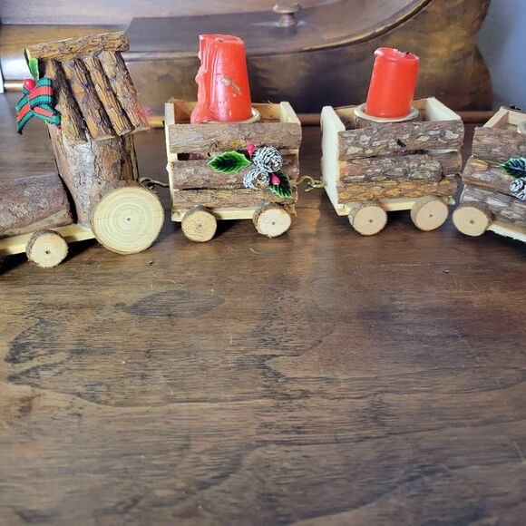 Vintage House of Lloyd Natural Bark Candle Train READ DESCRIPTION - Picture 5 of 9
